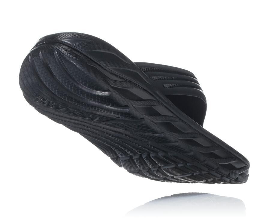 Hoka One One Sandalet Erkek Siyah - Ora Recovery Flip - OD3946107